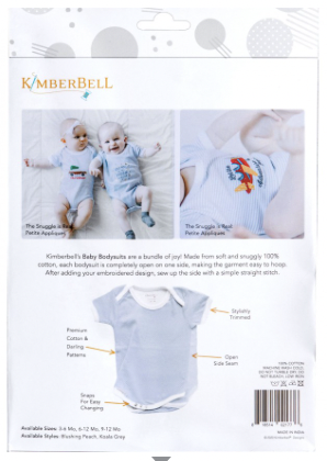 KIDKB218, Baby Bodysuit, Koala Grey (6-9) Months) pack of 3