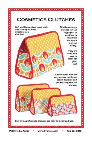 PBA217, Pattern, Cosmetics Clutches (English) ByAnnie