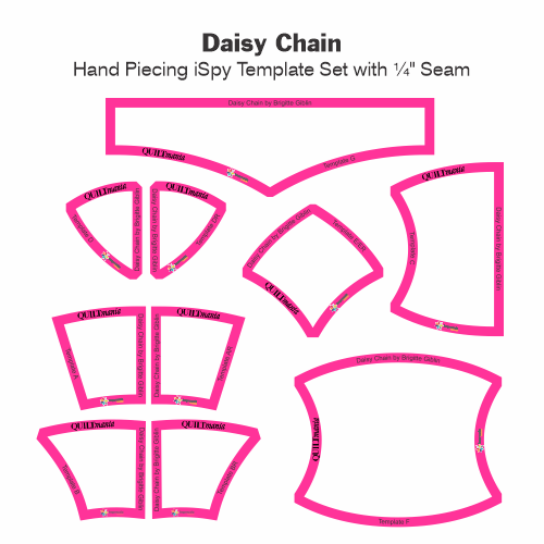 Daisy Chain - Hand Piecing iSpy Template Set, by Brigitte Giblin