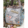 B028, Friendship Drawstring Bag, Pattern by Anni Downs Hatched and Patched