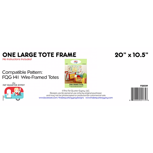 Tote Frame Large 20" x 10.5" (for pattern FQG 141)