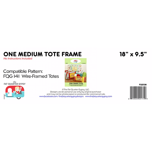 Tote Frame Medium 18' x 9.5" (for pattern FQG 141)