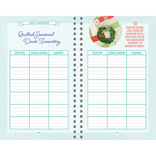 B1563, A Quilting Life Monthly Planner - A Portable Guide to Getting (and Staying) Organized