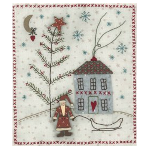 Pattern, Primitive Christmas Wallhanging - 10" x 13"