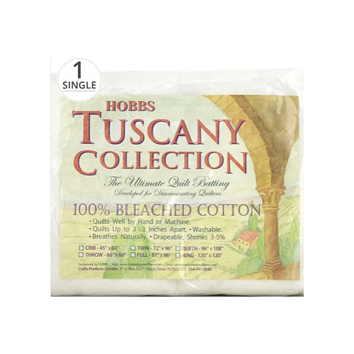 HOBTBBY96, Tuscany Bleached Cotton 96" x 30yd ROLL
