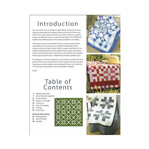 DRG1414941, Two Color Quilts, 8 Inspiring Designs (48 pages)