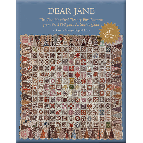 D6024, (available 9/21) Dear Jane, The 225 patterns from the 1863 Jane A. Stickle Quilt by Brenda Papadakis