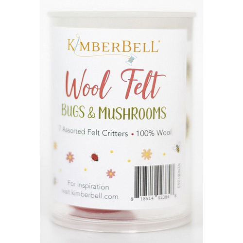 KIDKB1263, Spring Showers Quilt Wool Felt Bugs & Mushrooms (Bonus Embellishment Kit) by Kimberbell Design (expected 02/22)