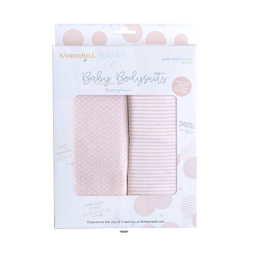 KIDKB8220, Baby Bodysuit, Blushing Peach (3-6 Months) pack of 2