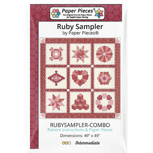 RUBYSAMPLER-COMBO, Ruby Sampler by Paper Pieces®, Ruby Sampler Pattern + Paper Pieces